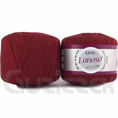 Włóczka Lanoso Lino 957 bordowy