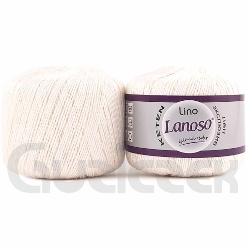 Włóczka Lanoso Lino 955 śmietankowy