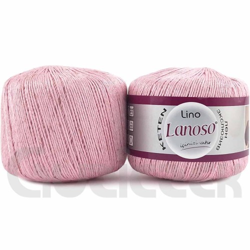 Włóczka Lanoso Lino 932 pudrowy róż