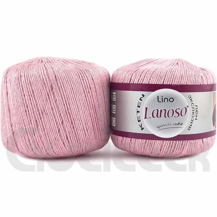 Włóczka Lanoso Lino 932 pudrowy róż