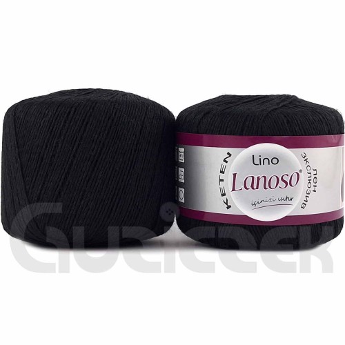 Włóczka Lanoso Lino 960 czarny