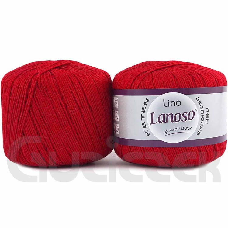 Włóczka Lanoso Lino 956 czerwony