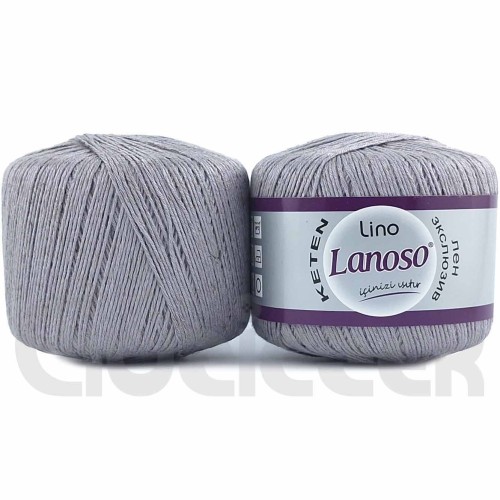 Włóczka Lanoso Lino 952 szary