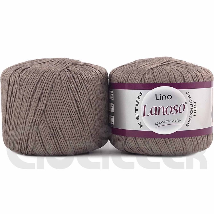 Włóczka Lanoso Lino 909 ciemny beżowy