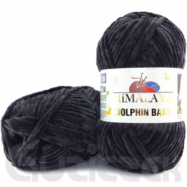 Włóczka Himalaya Dolphin Baby 80394 szaroczarny