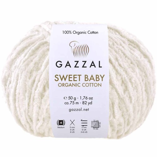 Włóczka Gazzal Sweet Baby 2601 ecru