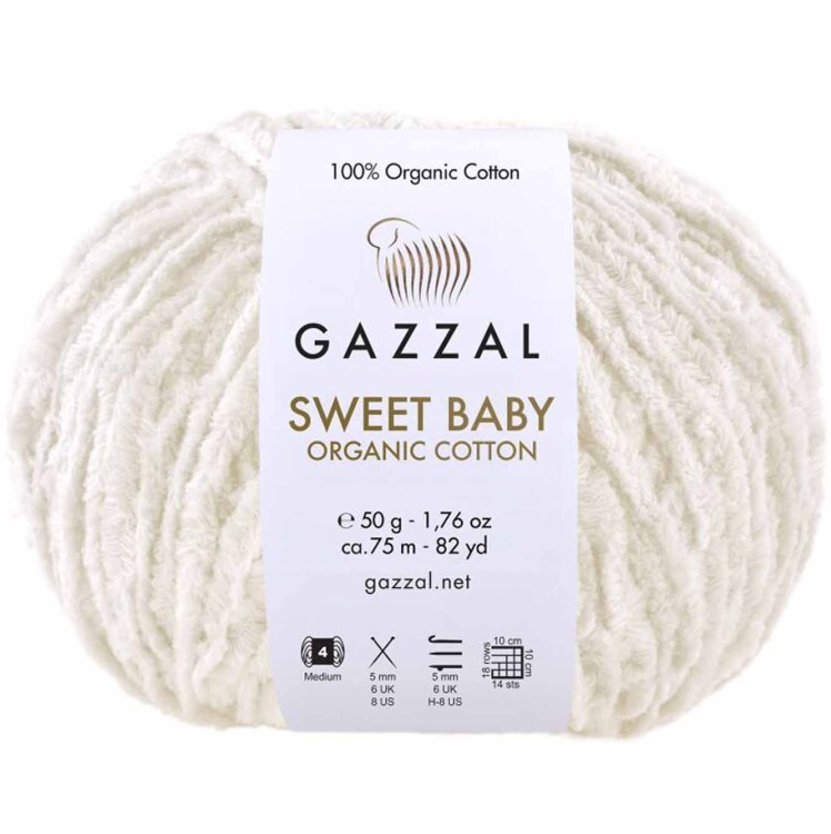 Włóczka Gazzal Sweet Baby 2601 ecru