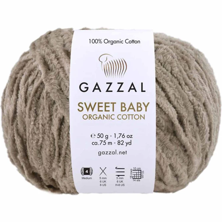 Włóczka Gazzal Sweet Baby 2604 ciemny beżowy