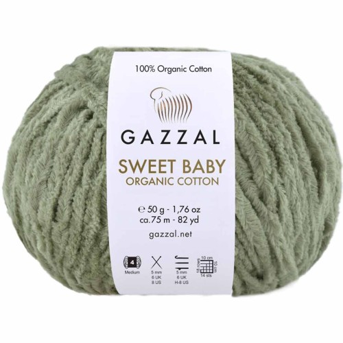 Włóczka Gazzal Sweet Baby 2607 zgniła zieleń