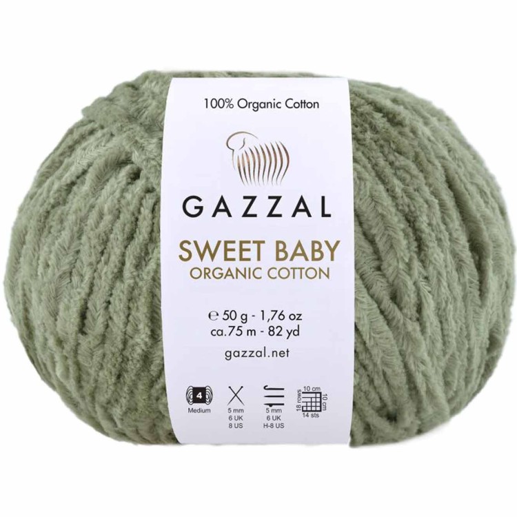 Włóczka Gazzal Sweet Baby 2607 zgniła zieleń