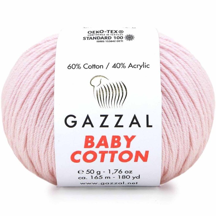 Włóczka Gazzal Baby Cotton 3411 jasny różowy