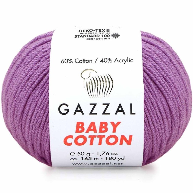 Włóczka Gazzal Baby Cotton 3414 wrzosowy