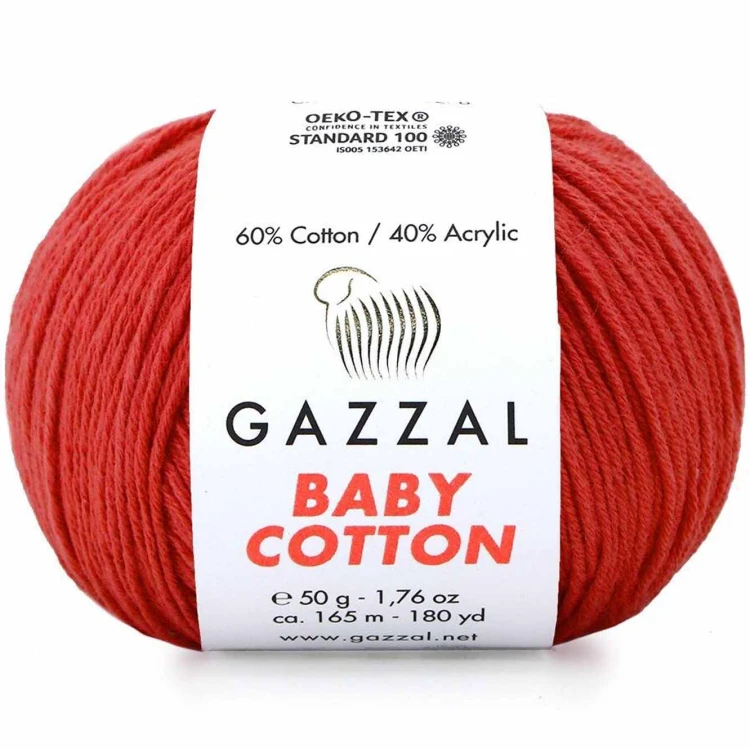 Włóczka Gazzal Baby Cotton 3418 koralowy