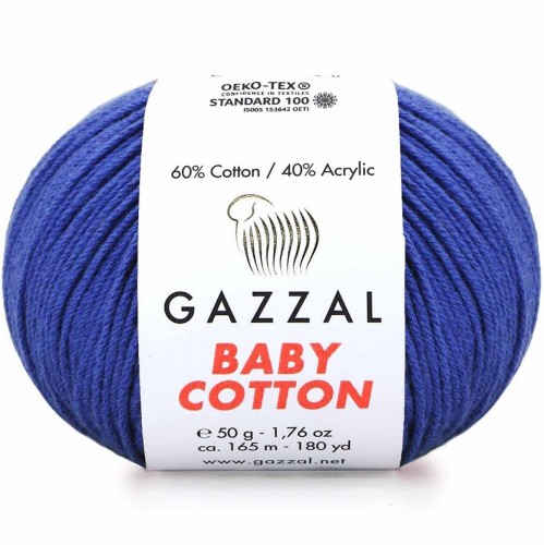 Włóczka Gazzal Baby Cotton 3421 chabrowy
