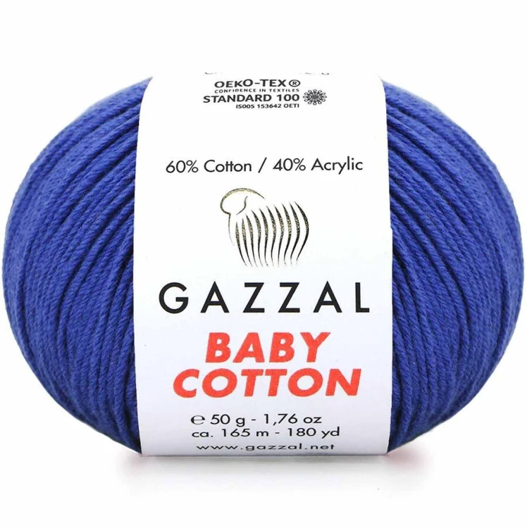Włóczka Gazzal Baby Cotton 3421 chabrowy