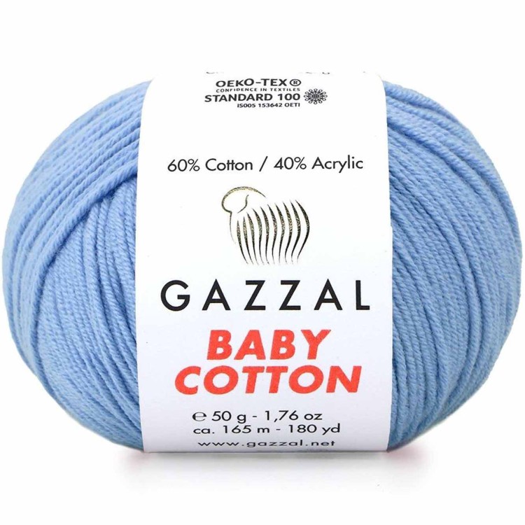 Włóczka Gazzal Baby Cotton 3423 niebieski