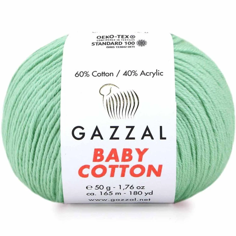 Włóczka Gazzal Baby Cotton 3425 miętowy