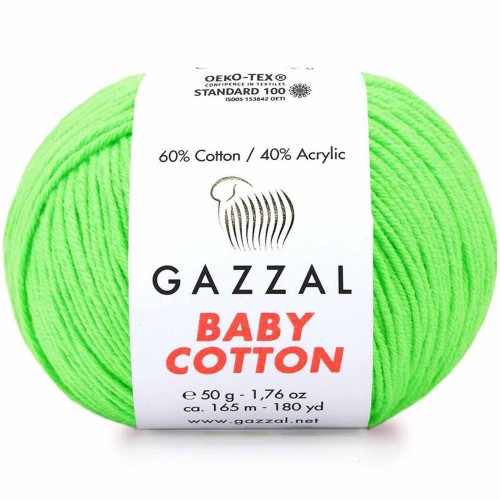 Włóczka Gazzal Baby Cotton 3427 seledynowy
