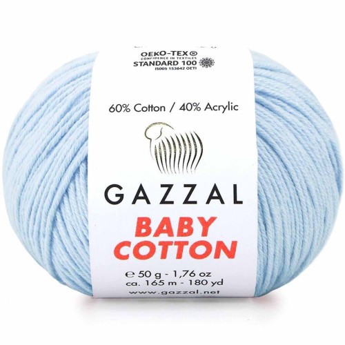 Włóczka Gazzal Baby Cotton 3429 błękitny