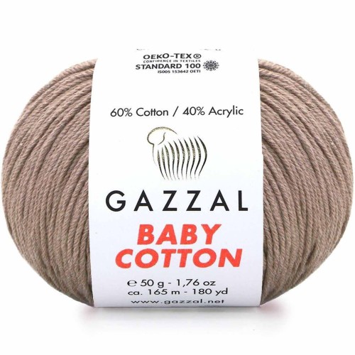 Włóczka Gazzal Baby Cotton 3434 jasny brązowy