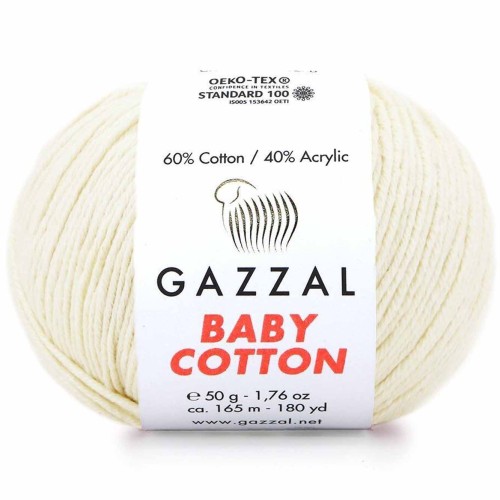 Włóczka Gazzal Baby Cotton 3437 kremowy