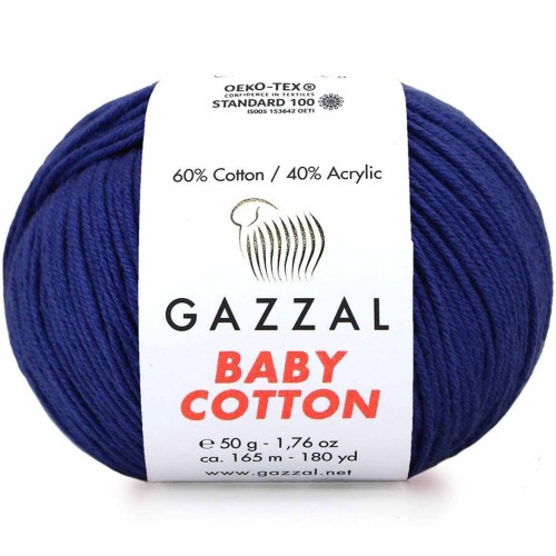 Włóczka Gazzal Baby Cotton 3438 granatowy