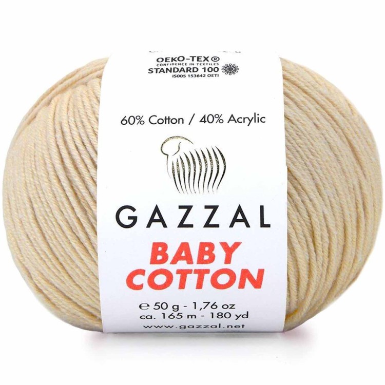Włóczka Gazzal Baby Cotton 3445 jasny beżowy