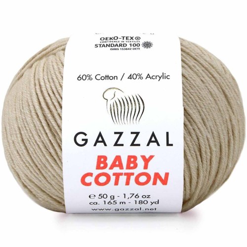 Włóczka Gazzal Baby Cotton 3446 beżowy