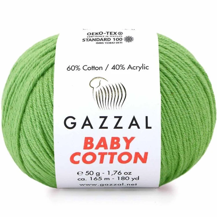 Włóczka Gazzal Baby Cotton 3448 zielony