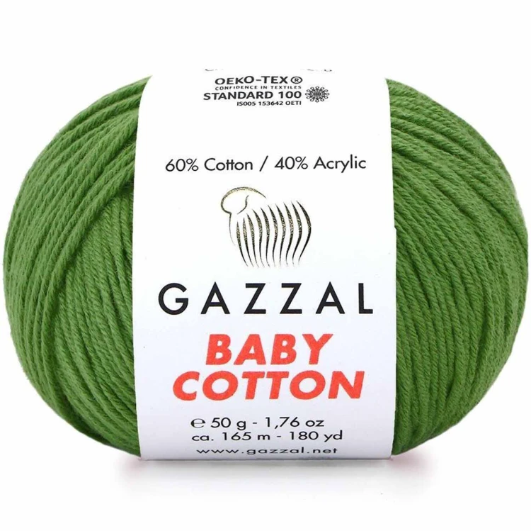 Włóczka Gazzal Baby Cotton 3449 jasny khaki
