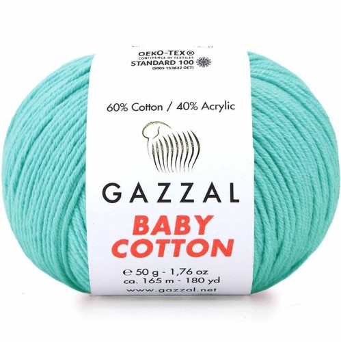 Włóczka Gazzal Baby Cotton 3452 jasny szmaragdowy