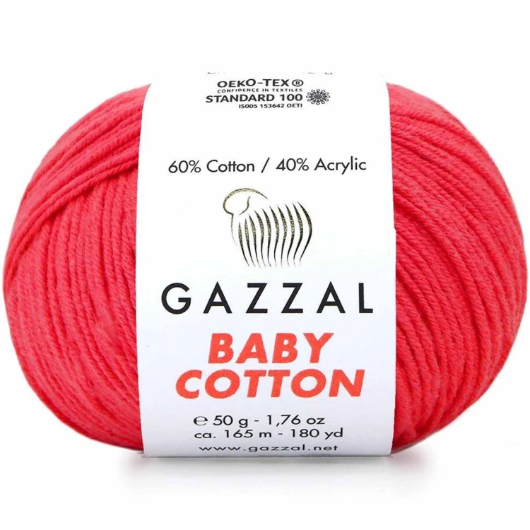 Włóczka Gazzal Baby Cotton 3458 ciemny koralowy