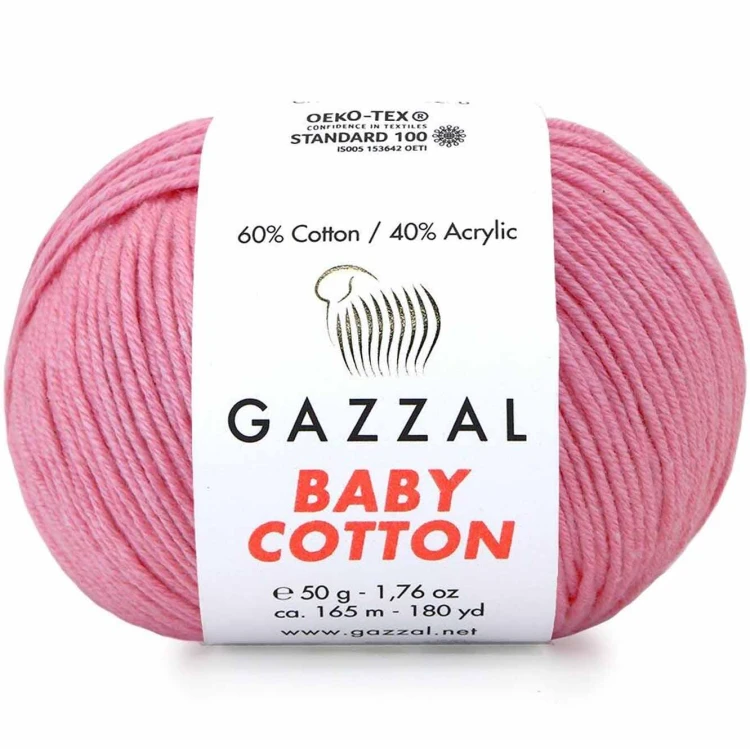 Włóczka Gazzal Baby Cotton 3468 różowy