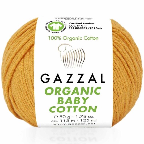 Włóczka Gazzal Organic Baby Cotton 418 pomarańczowy