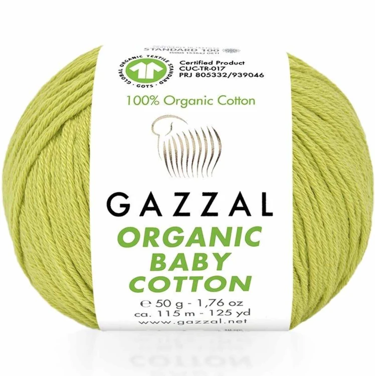 Włóczka Gazzal Organic Baby Cotton 426 groszkowy