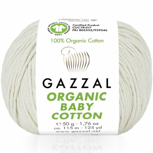 Włóczka Gazzal Organic Baby Cotton 436 naturalny