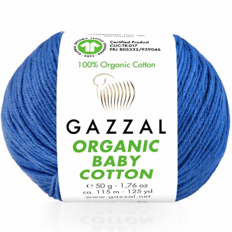 Włóczka Gazzal Organic Baby Cotton 449 chabrowy