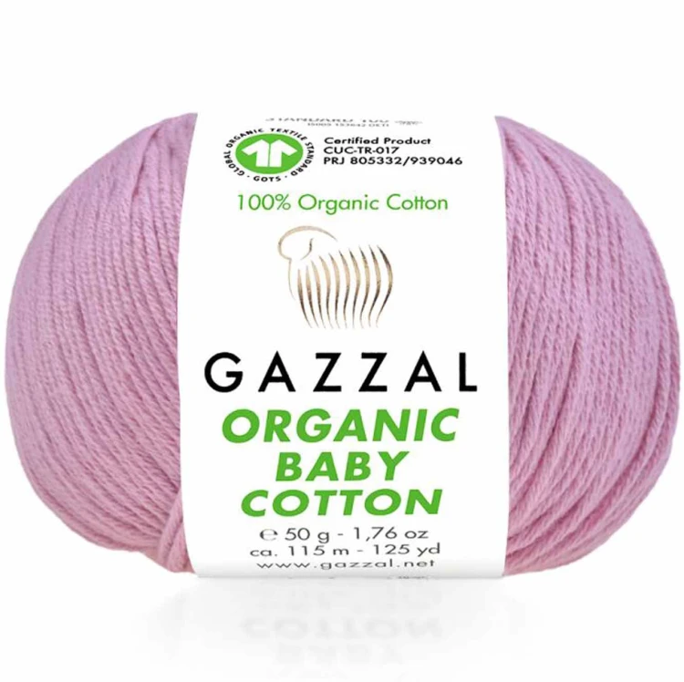 Włóczka Gazzal Organic Baby Cotton 453 różowy