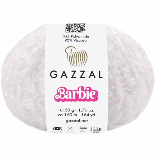 Włóczka Gazzal Barbie 10700 biały