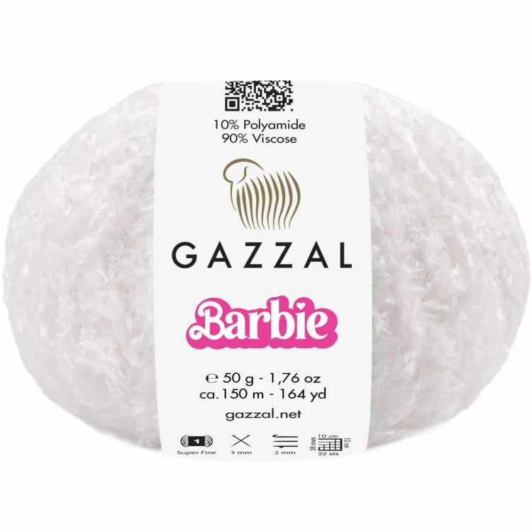 Włóczka Gazzal Barbie 10700 biały