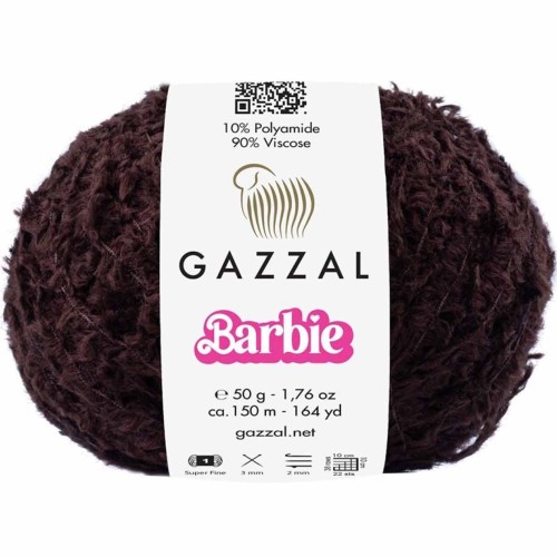 Włóczka Gazzal Barbie 10709 ciemny brązowy