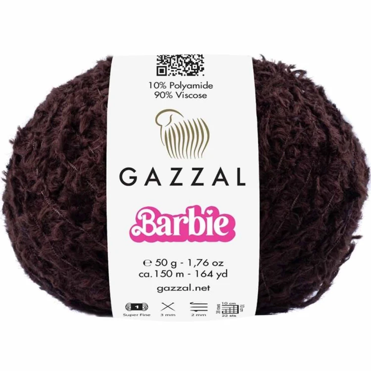 Włóczka Gazzal Barbie 10709 ciemny brązowy