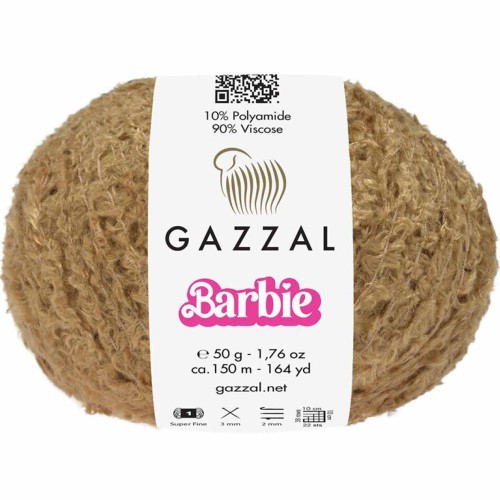 Włóczka Gazzal Barbie 10710 ciemny beż