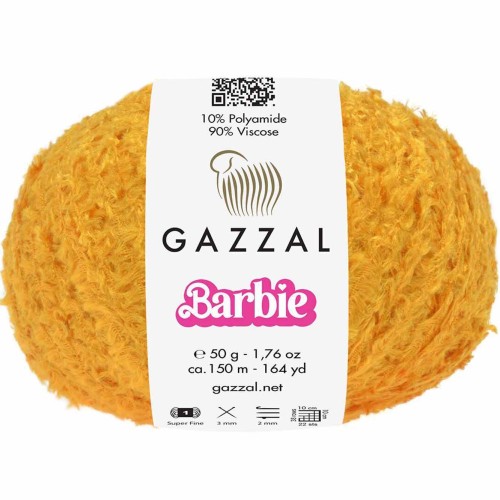 Włóczka Gazzal Barbie 10711 żółty