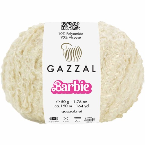 Włóczka Gazzal Barbie 10714 ecru