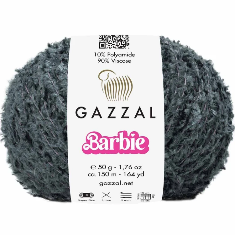 Włóczka Gazzal Barbie 10717 ciemny szary