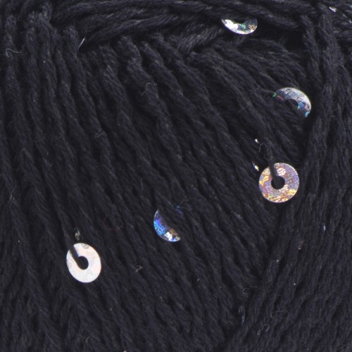 Włóczka YarnArt Cotton Gold Paillettes 7101 czarny