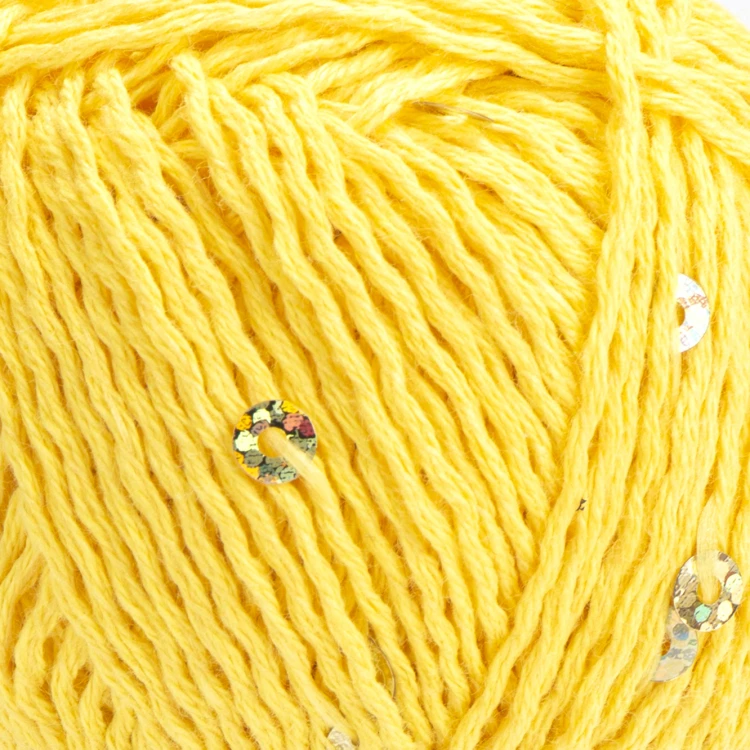Włóczka YarnArt Cotton Gold Paillettes 7106 żółty