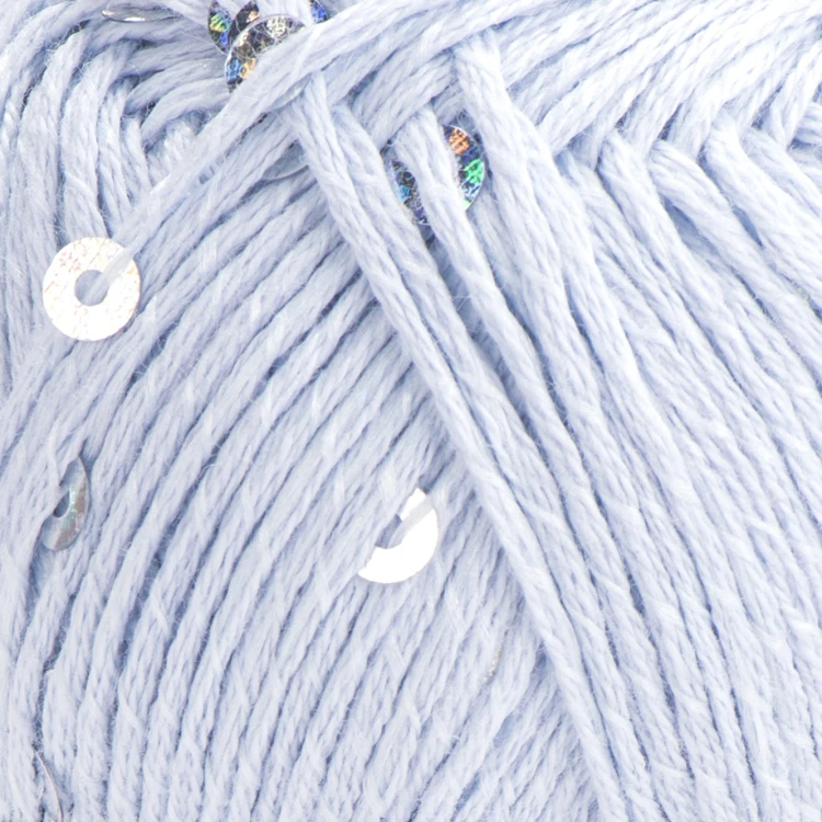 Włóczka YarnArt Cotton Gold Paillettes 7109 błękitny