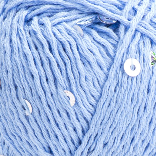 Włóczka YarnArt Cotton Gold Paillettes 7110 niebieski